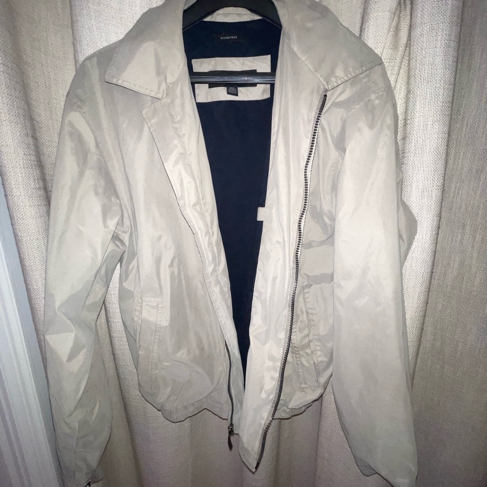 Men’s Claiborne bomber winter Beige Jacket coat size medium